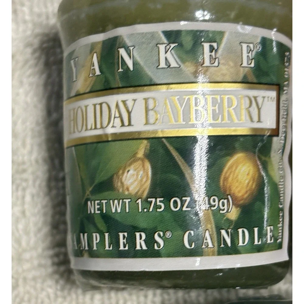 3 Vintage Yankee Candle Votive 1.75 oz, Home For Holiday, Bayberry, Ocean Water